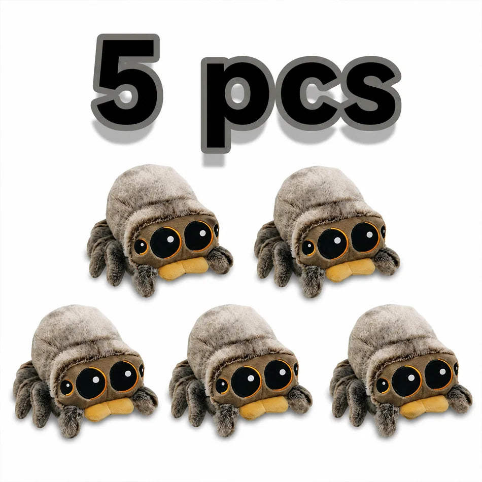 Lucas the Spider Plush Toy Stuffed Animal Soft Spider Plushies Cute Doll Pillow Room Decor Birthday Gift 5pcs/10pcs