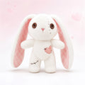 Halloween Spooky Bunny Plush Toy Funny Horror Series Stuffed Rabbit Doll with Patches & Button Eyes Creepy Cute Plushie
