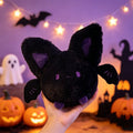 20CM Kawaii Fluffy Plump Round Bats Plush Toys Soft Animal White Black Bat Plushies Doll Halloween Friend Kid Accompany Hug Gift